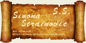 Simona Strainović vizit kartica